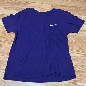 Nike Men’s “The Nike Tee” Shirt (Purple & White) (L / Large)